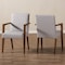 Baxton Studio Mid-Century Modern Greyish Beige Upholstered Wooden Armchair, PK2 137-7364 - alternate 5